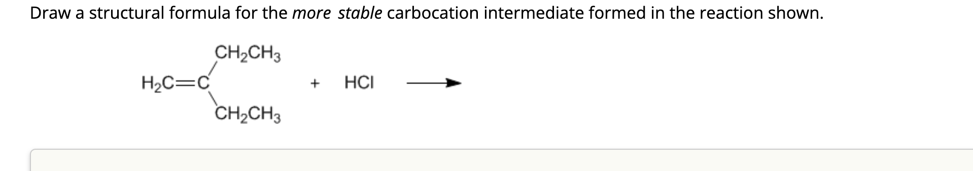 Solved Draw a structural formula for the more stable | Chegg.com