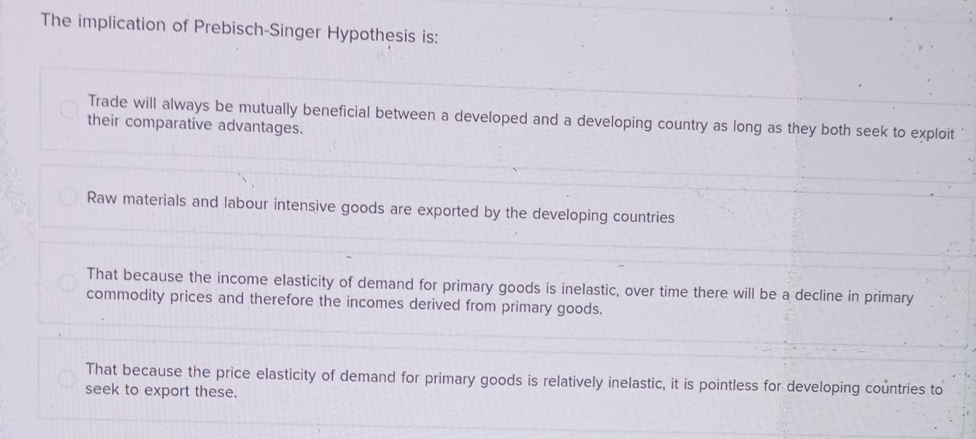 Solved The implication of PrebischSinger Hypothesis