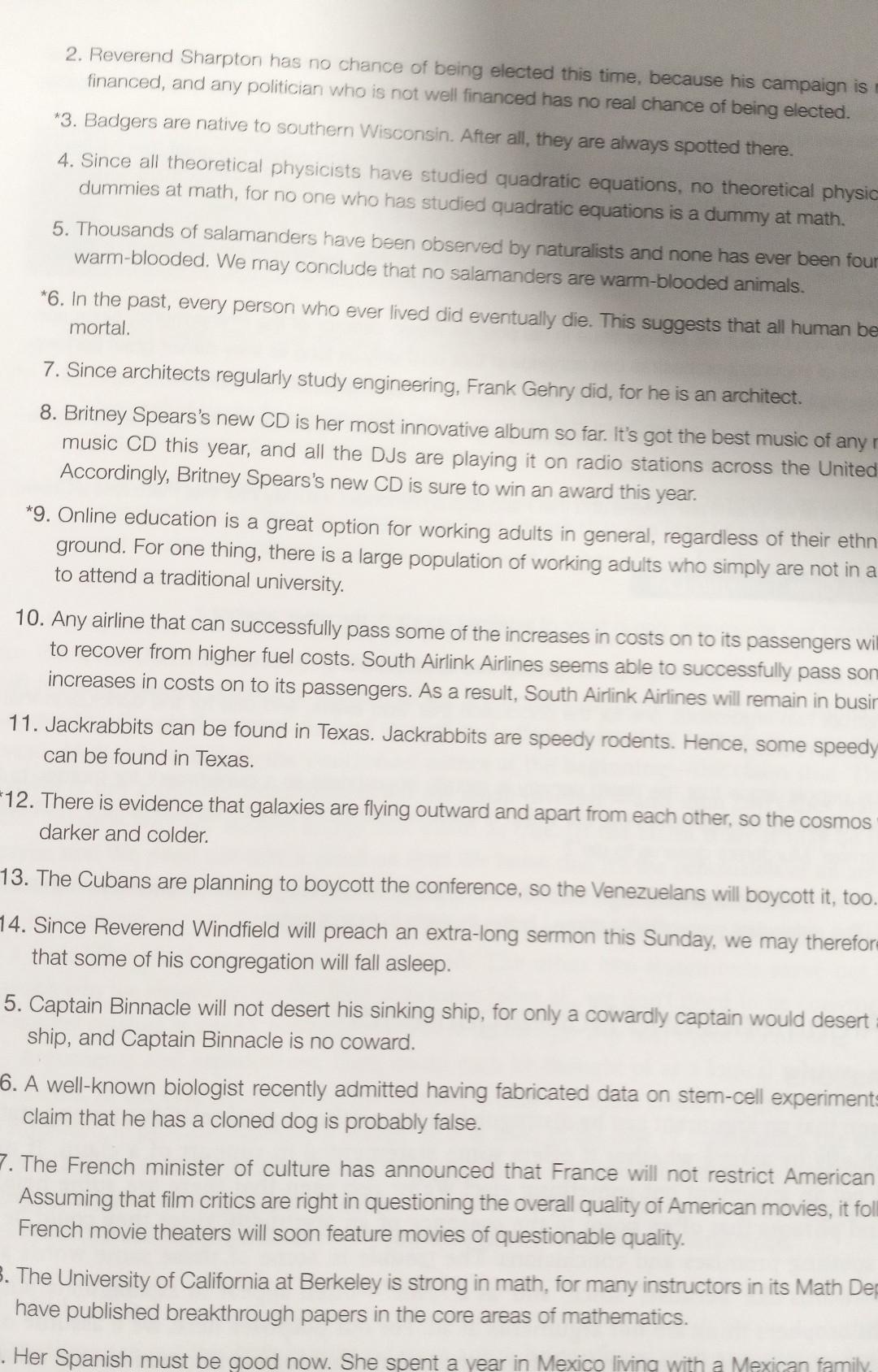 Solved IV. The following expressions usually are premise | Chegg.com