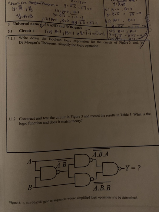 Solved Yao Ii 1 01 Ab 0 From De Morgan Theorm Iy Ato Y 0 Chegg Com