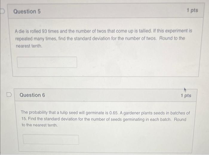 Solved Question 2 1 pts According to a college survey, 44% | Chegg.com