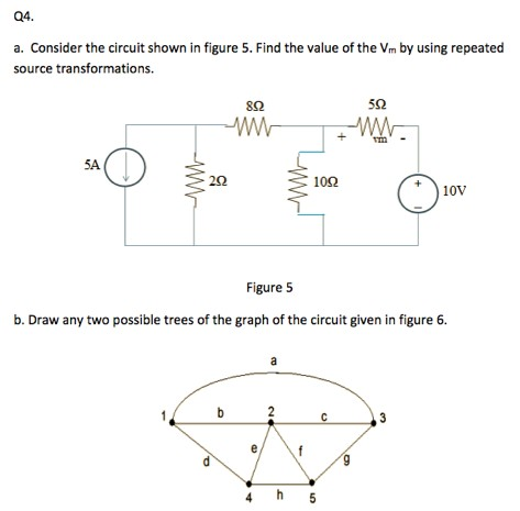 Solved Q4. a. Consider the circuit shown in figure 5. Find | Chegg.com