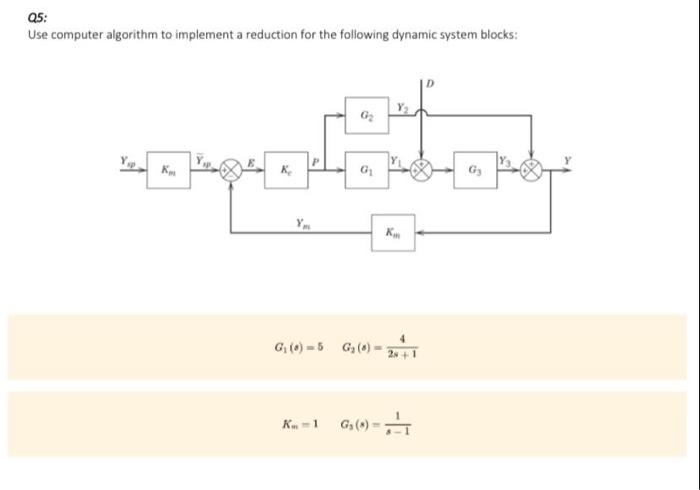 Solved Q5: Use computer algorithm to implement a reduction | Chegg.com