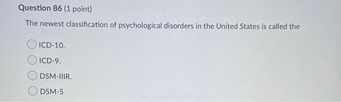 Solved Question 74 (1 Point) Which Personality Structure Is | Chegg.com