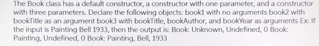 Solved The Book class has a default constructor, a | Chegg.com