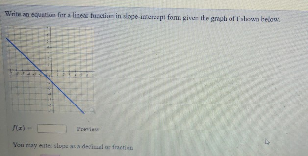 Solved Write an equation for a linear function in | Chegg.com