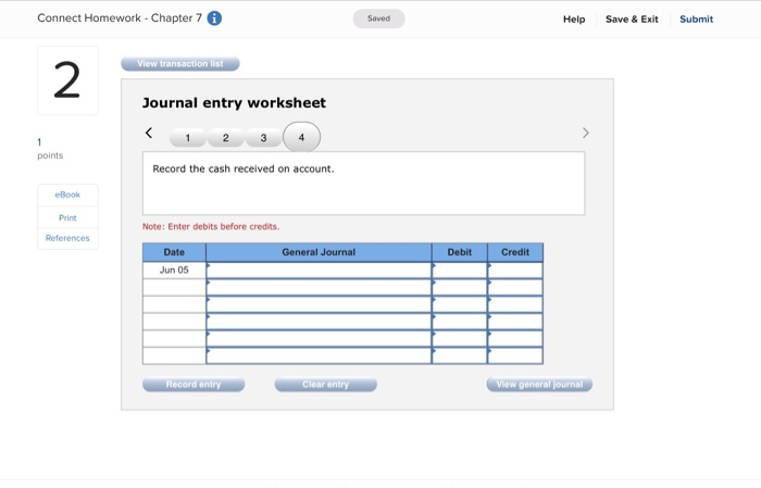 Solved Connect Homework - Chapter 7 Saved Help Save & Exit | Chegg.com
