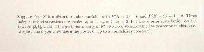 Solved Suppose that X is a discrete random variable with | Chegg.com
