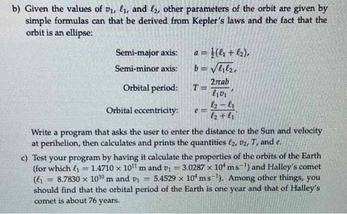 Solved Exercise 26: Planetary orbits The orbit in space of | Chegg.com