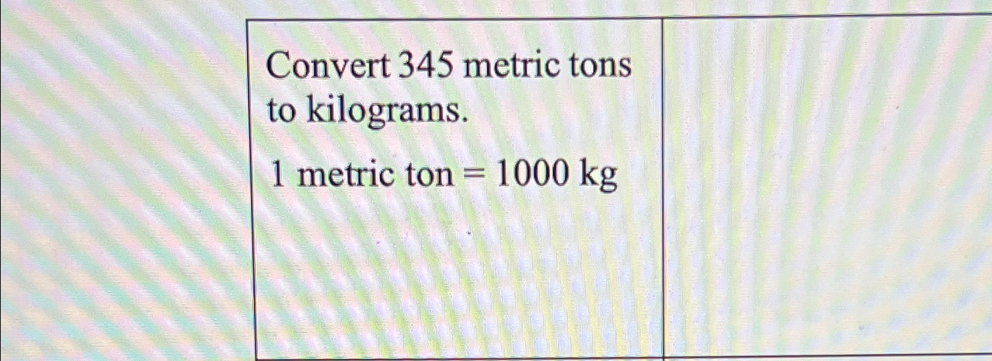 Ton hotsell in kilograms