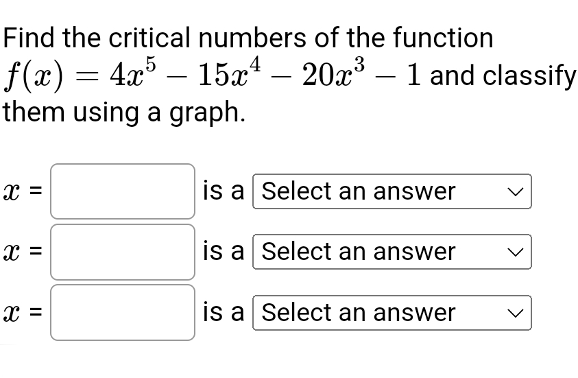Solved Find the critical numbers of the function | Chegg.com