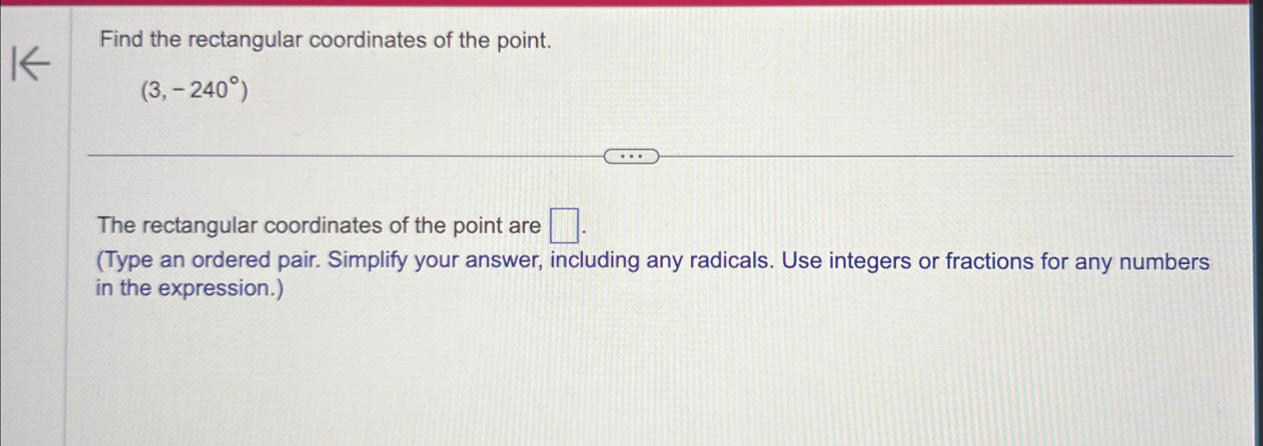 Solved Find the rectangular coordinates of the | Chegg.com