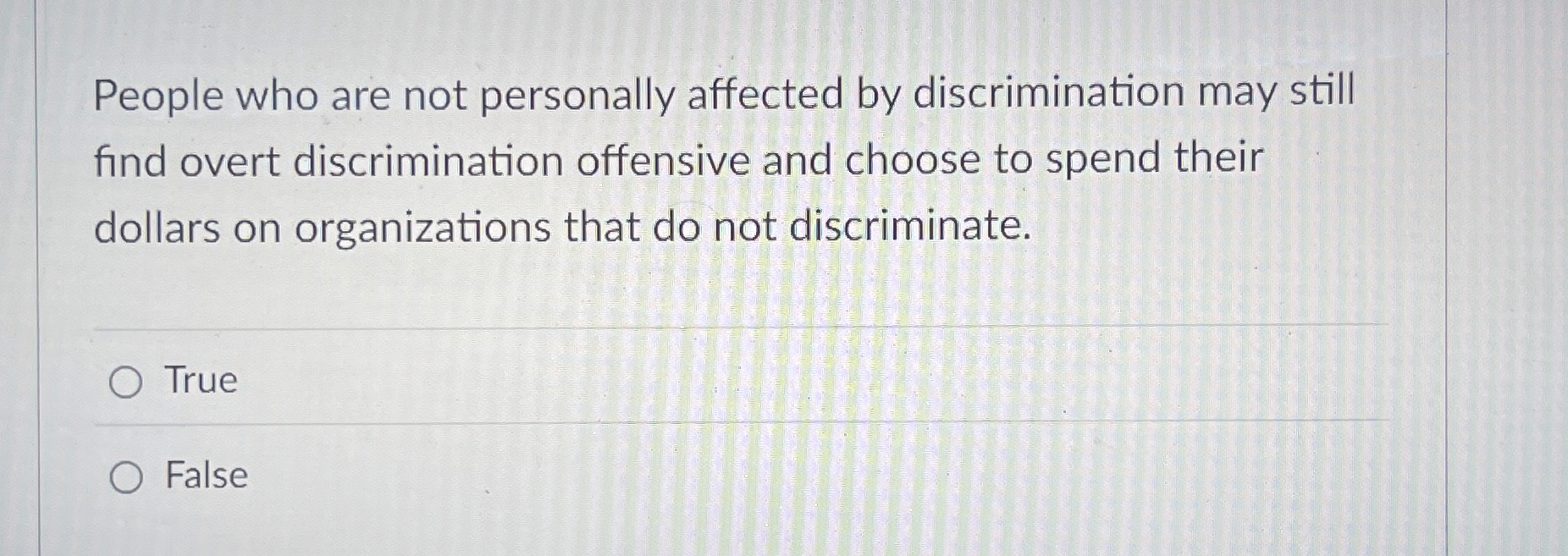 Solved People who are not personally affected by | Chegg.com