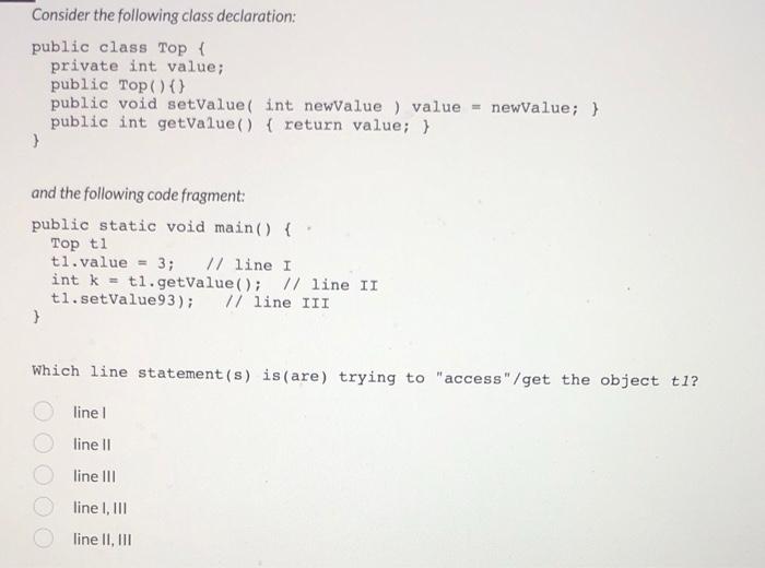 Solved Consider the following class declaration: public | Chegg.com