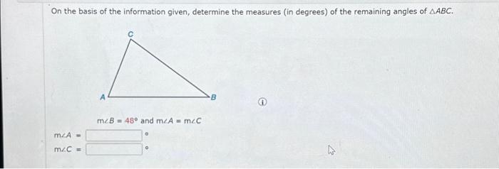 Solved On the basis of the information given, determine the | Chegg.com