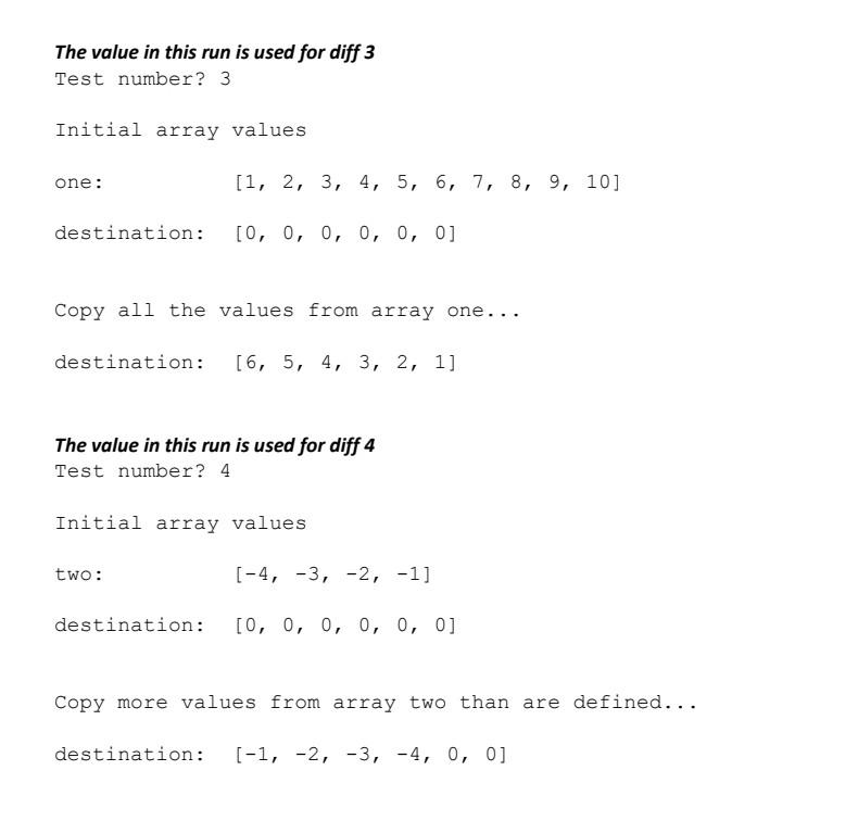 Solved //240 Daily - Subset Array Copy Reverse #include | Chegg.com