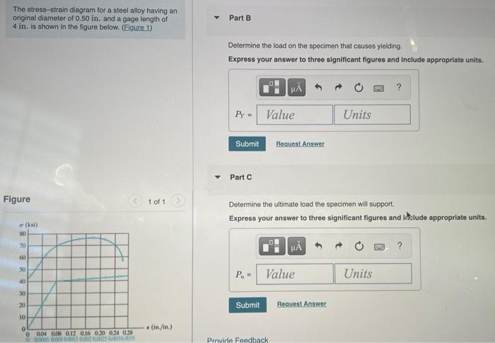 Solved The stress-strain diagram for a steel alloy having an | Chegg.com