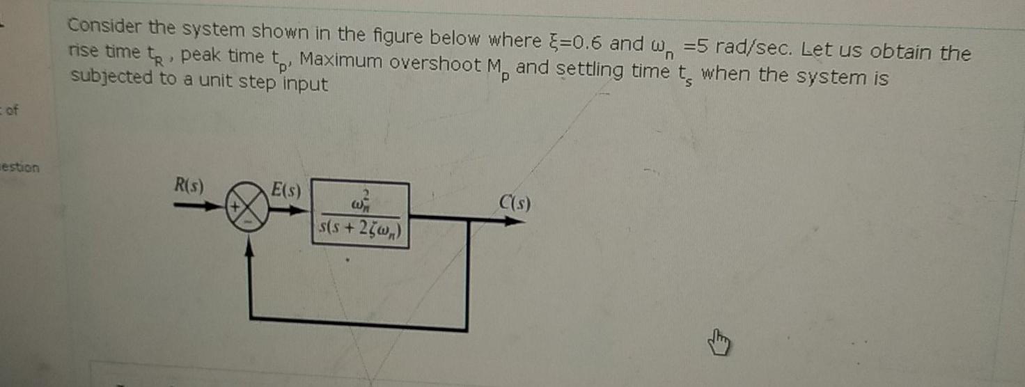 Solved Consider The System Shown In The Figure Below Where | Chegg.com