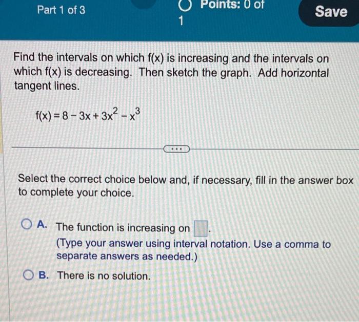 Solved Find the intervals on which f(x) is increasing and | Chegg.com