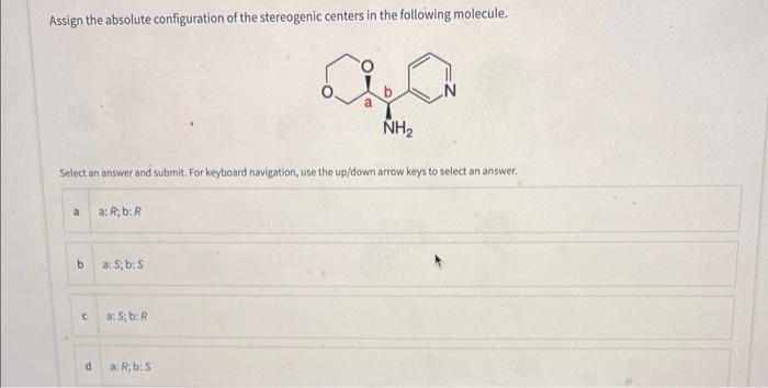 Solved Assign the absolute configuration of the stereogenic | Chegg.com