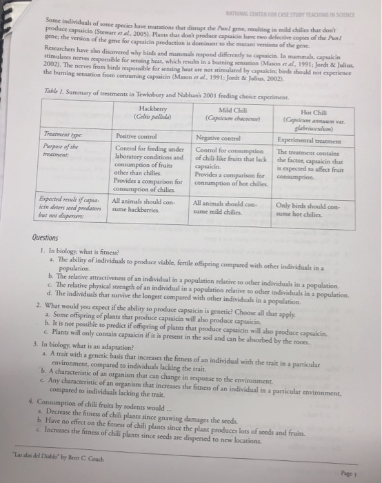 Consumption of chili fruits by birds could image