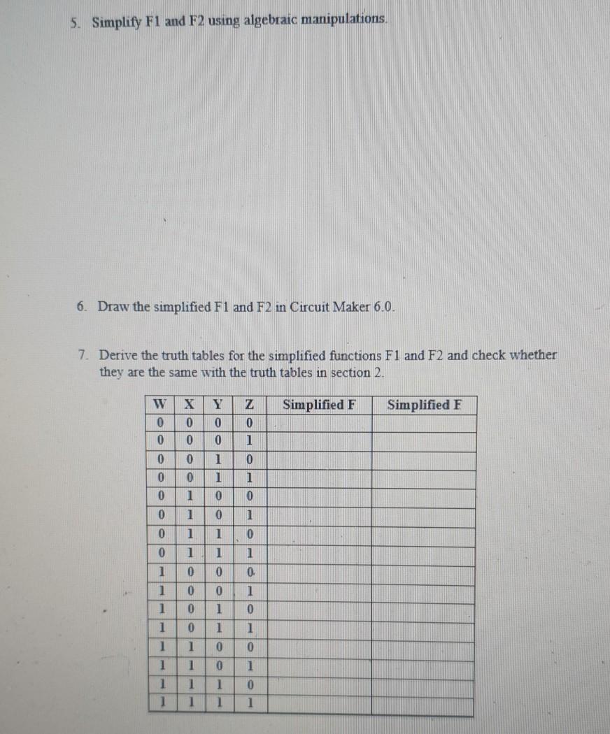 Solved Boolean Function Simplifications Consider The Chegg Com