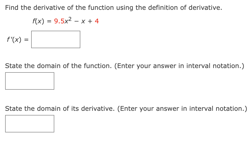Solved Find the derivative of the function using the | Chegg.com