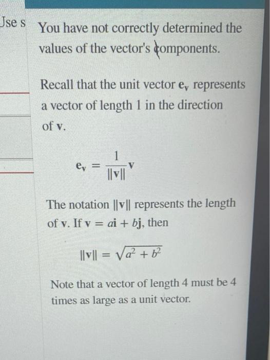 Solved Attempt 5 Find the vector w of length 4 in the | Chegg.com