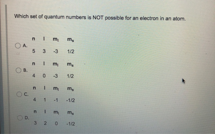 solved-which-set-of-quantum-numbers-is-not-possible-for-an-chegg