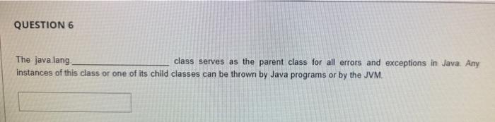 Solved The java lang class serves as the parent class for | Chegg.com