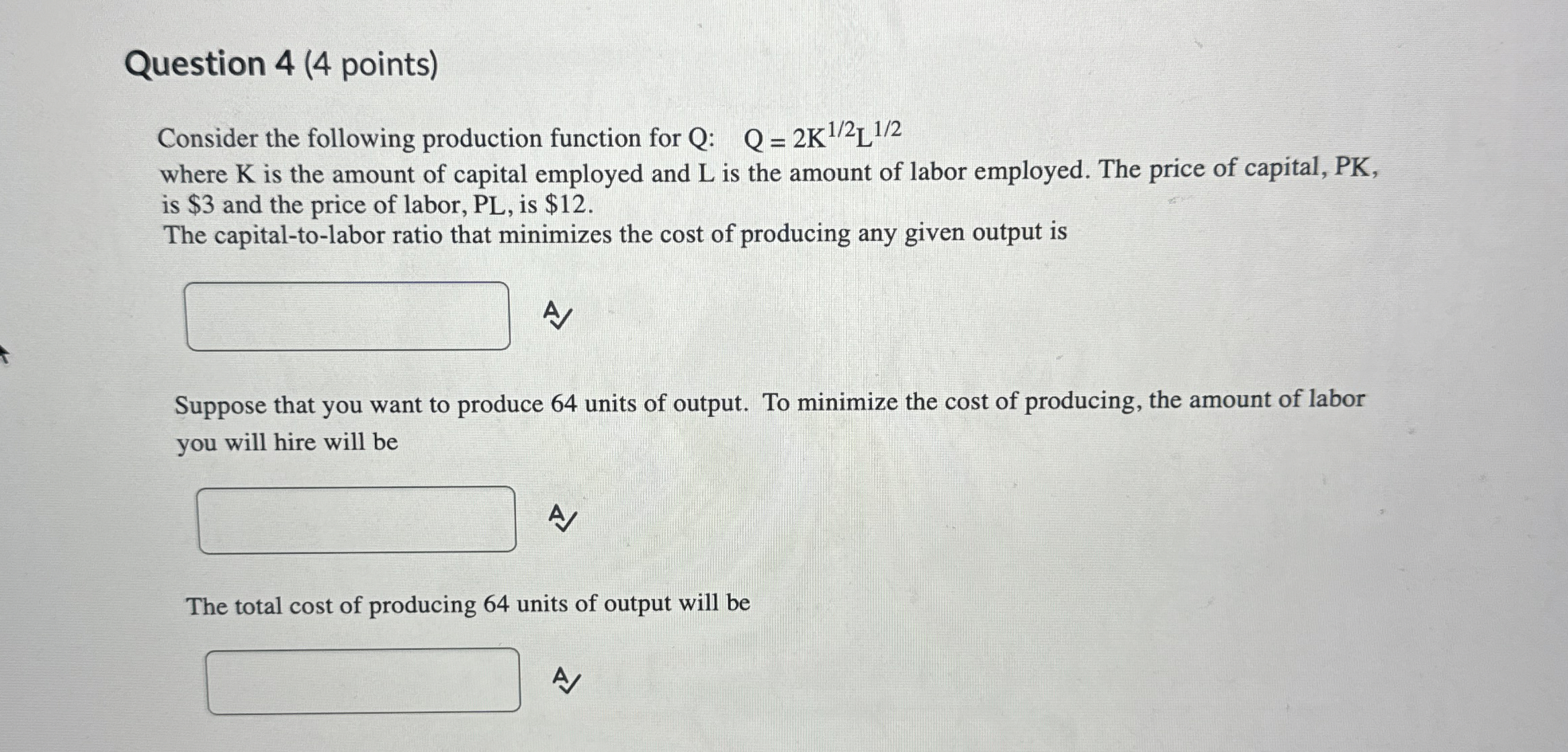 Solved Question 4 (4 ﻿points)Consider the following | Chegg.com
