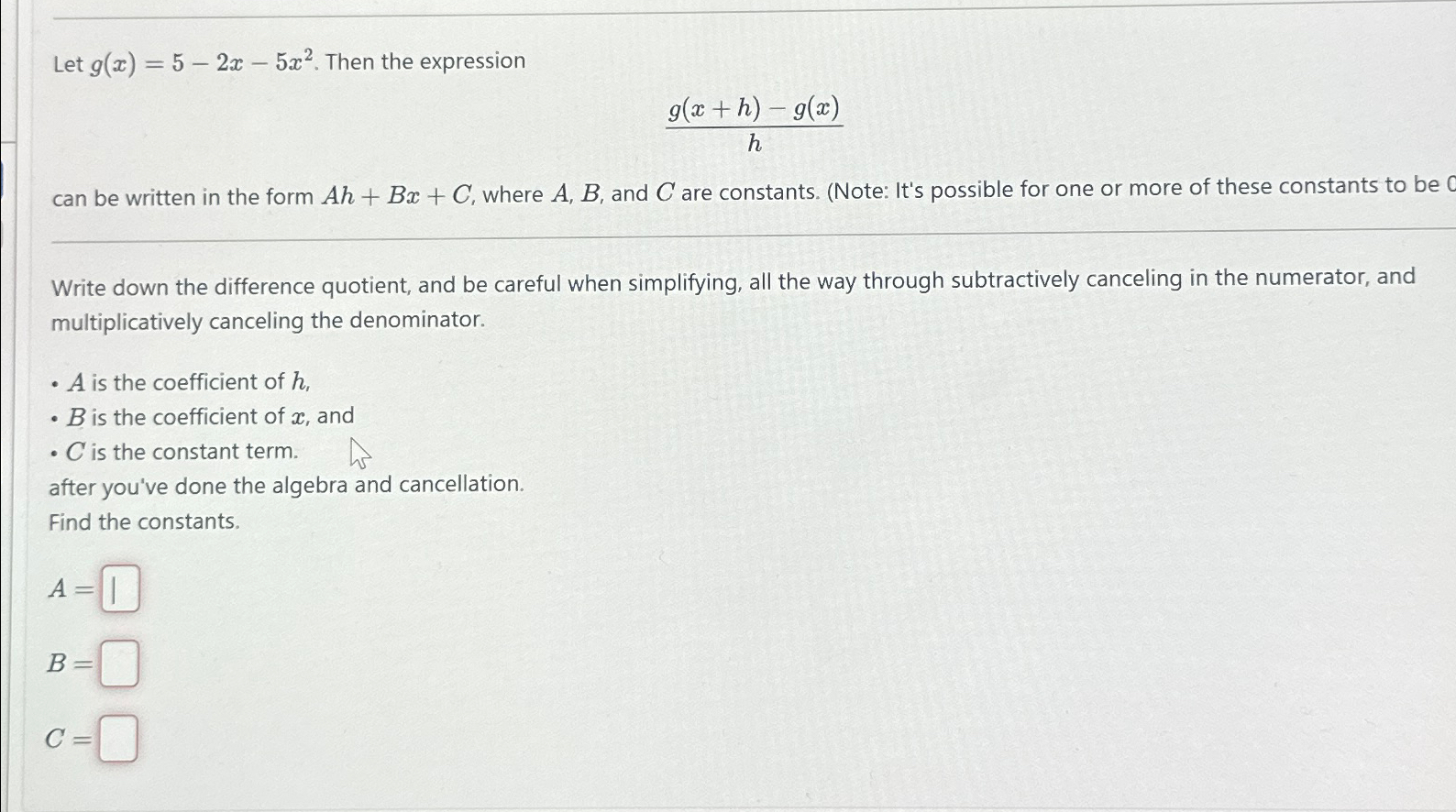 Solved Let G X 5 2x 5x2 ﻿then The