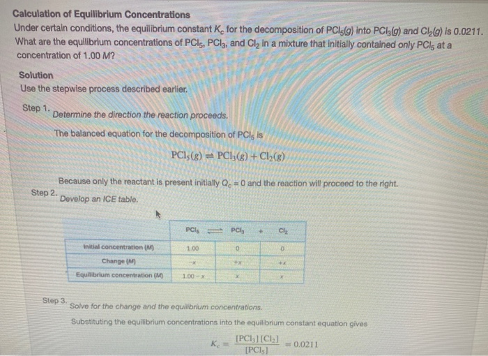 Solved Calculating Equilibrium Concentrations 3. Suppose You | Chegg.com