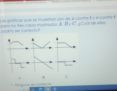Solved Exomen Deportamentd Mecárica.Las gráficas que se | Chegg.com