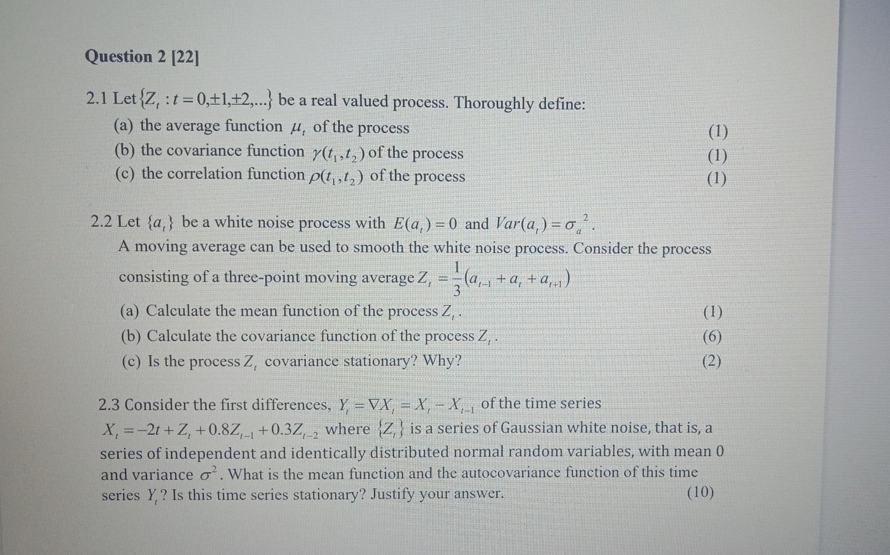 5.1 Consider a time series (1−B)xt=12+zt, where | Chegg.com