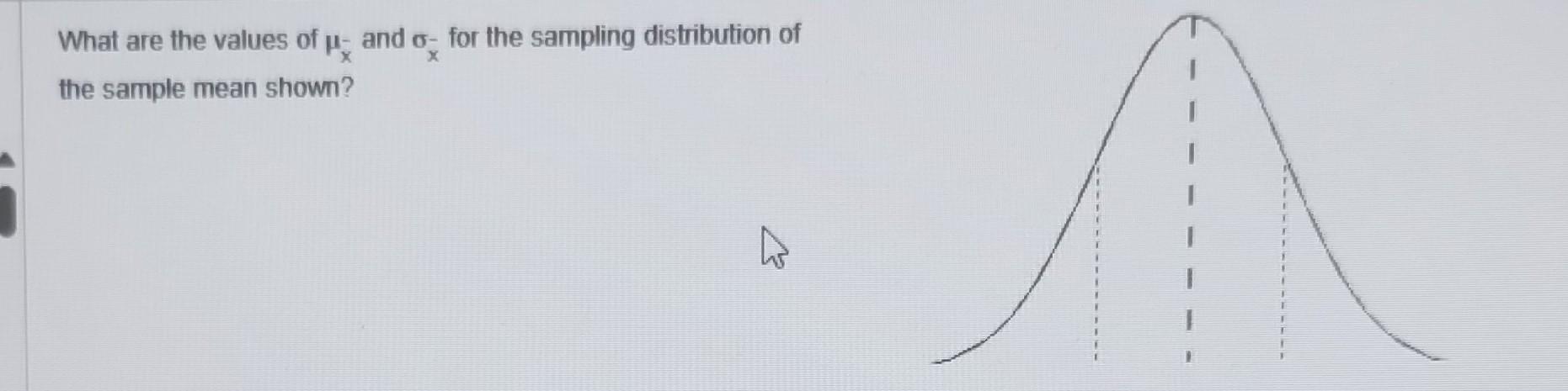 Solved What are the values of μx and σx for the sampling | Chegg.com