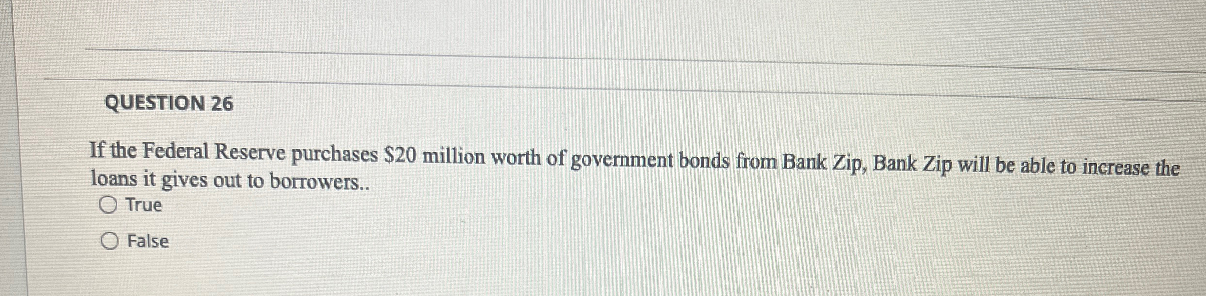 Solved Question 26if The Federal Reserve Purchases 20 7998