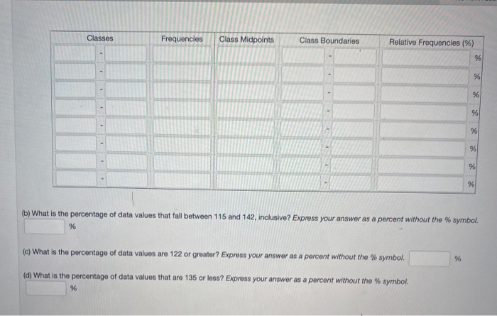 Solved (a) Create a frequency distribution table with 8 | Chegg.com