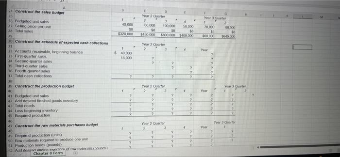 Solved The Chapter 8 Form worksheet is to be used to create | Chegg.com