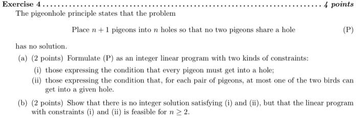 Solved The pigeonhole principle states that the problem | Chegg.com