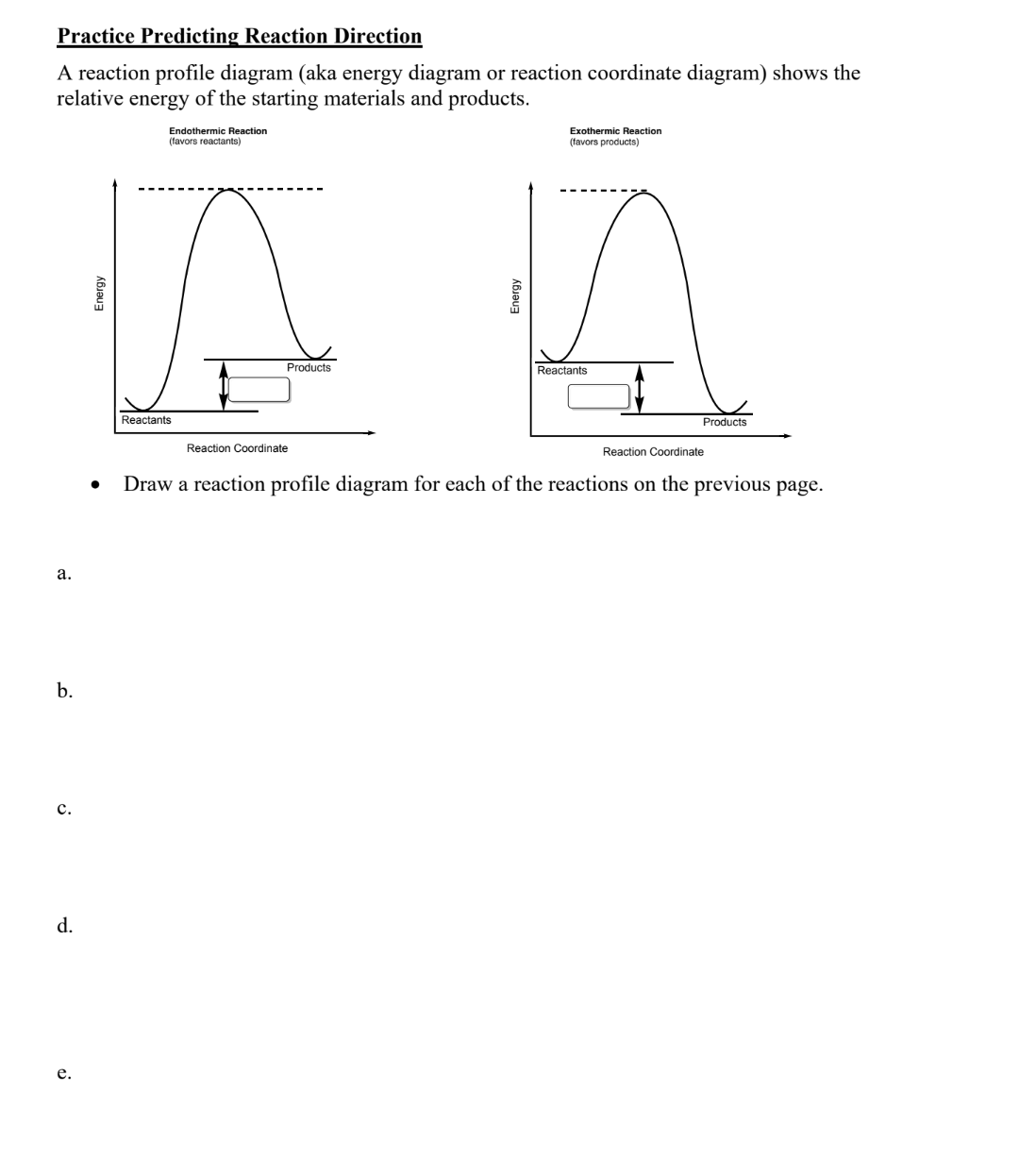 Solved Practice Predicting Reaction Direction A reaction | Chegg.com