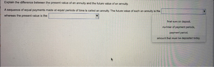 Solved Explain the difference between the present value of | Chegg.com