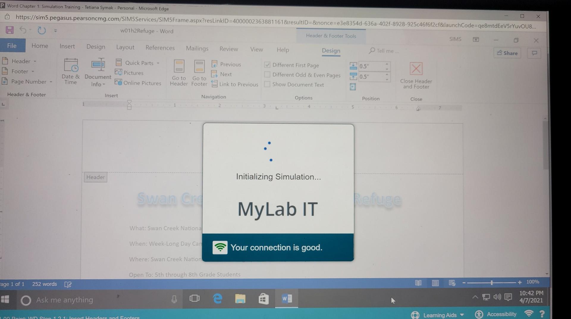 How to Click Insert Alignment Tab and select Right.