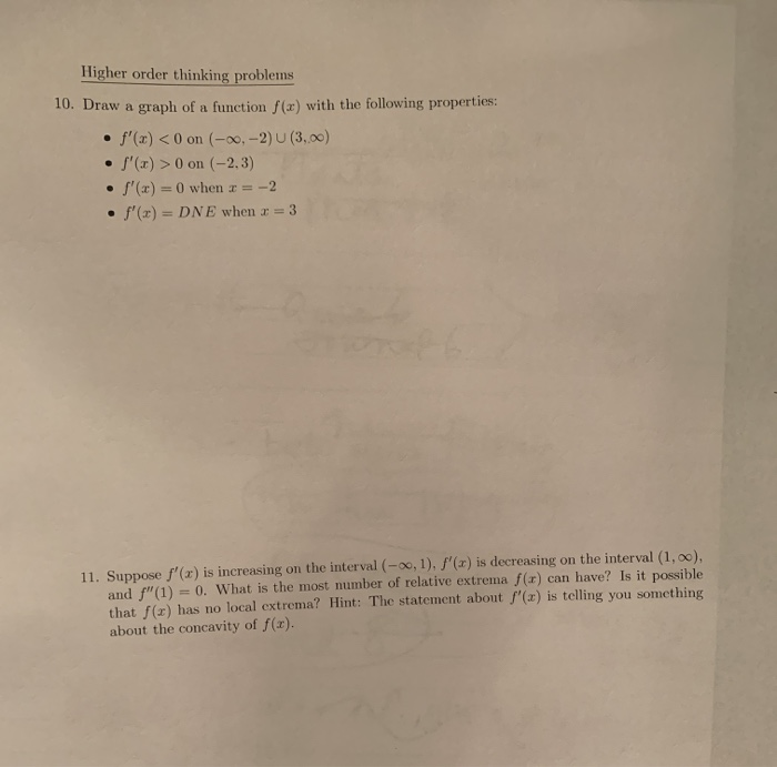Solved Higher order thinking problems 10. Draw a graph of a | Chegg.com