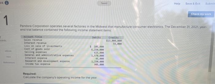 Solved Pandora Corporation Operates Several Factories In The | Chegg.com