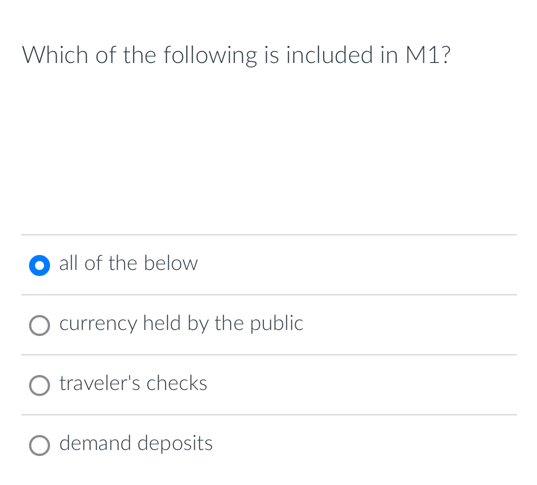 Solved Which of the following is included in M1?all of the | Chegg.com