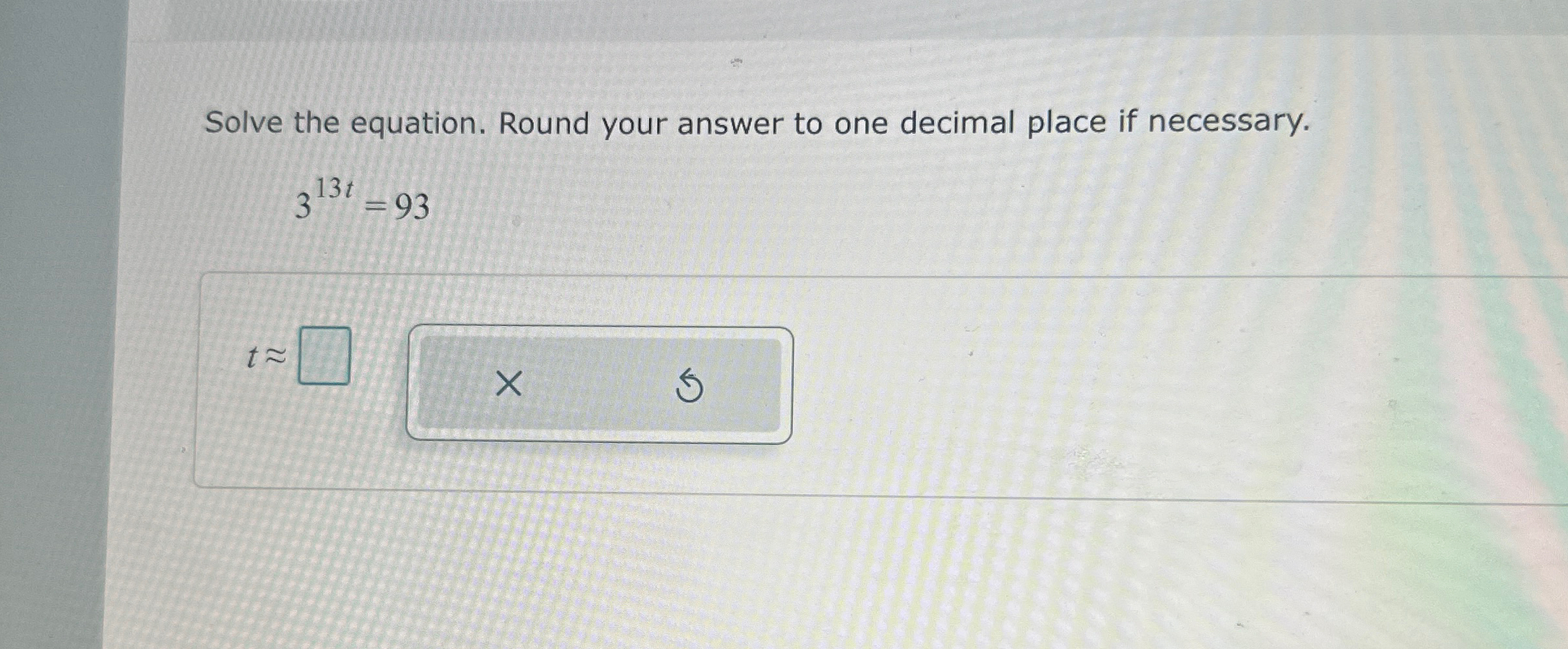 Solved Solve the equation. Round your answer to one decimal | Chegg.com