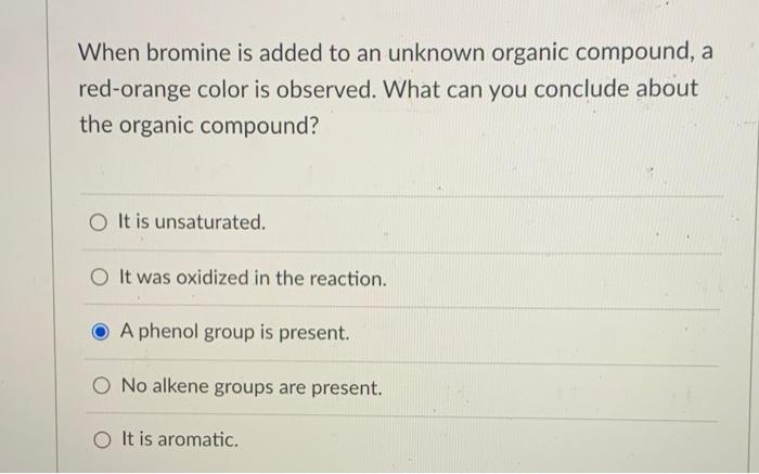 Solved You are given an unknown compound that is either | Chegg.com