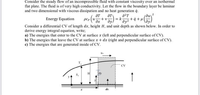 Solved Consider the steady flow of an incompressible fluid | Chegg.com