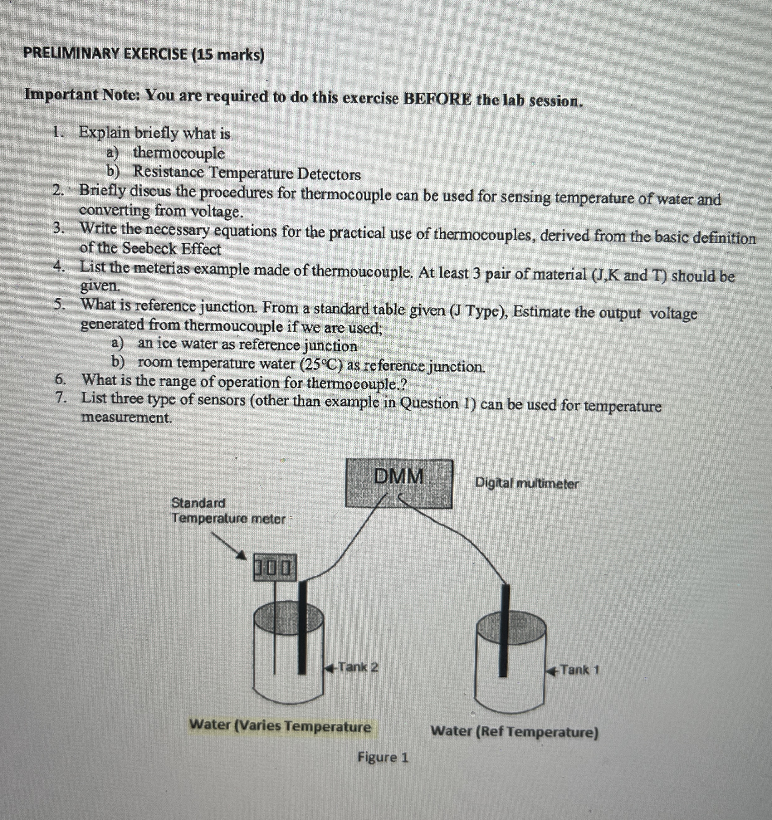 PRELIMINARY EXERCISE ( 15 ﻿marks)Important Note You